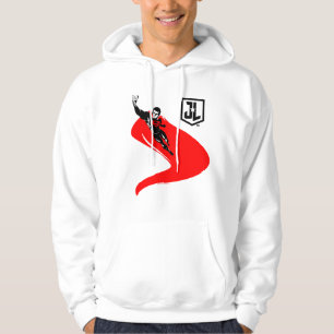 Justice League   Superman Flies Noir Pop Art Munkjacka