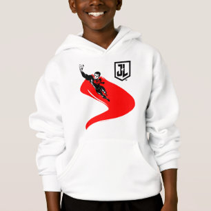 Justice League Superman Flies Noir Pop Art Tröja