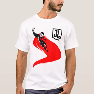 Justice League   Superman Flies Noir Pop Art Tröja