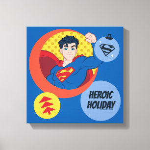 Justice League Superman Helgdag Bauble Canvastryck