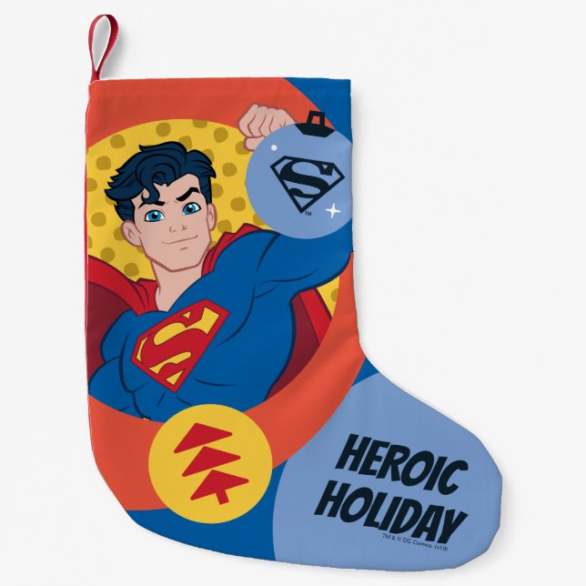 Justice League Superman Helgdag Bauble Liten Julstrumpa (Framsidan)