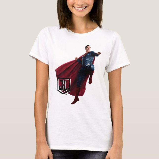 Justice League | Superman On Battlefield T Shirt (Framsida)
