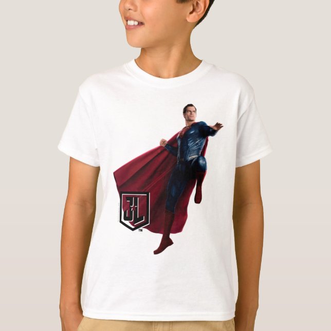 Justice League | Superman On Battlefield Tee (Framsida)