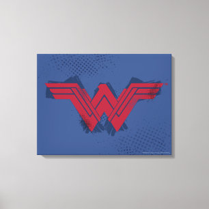 Justice League symbol för övergiven kvinna Canvastryck