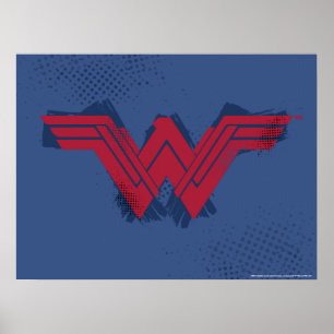 Justice League symbol för övergiven kvinna Poster