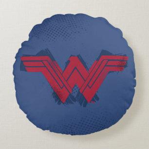 Justice League symbol för övergiven kvinna Rund Kudde