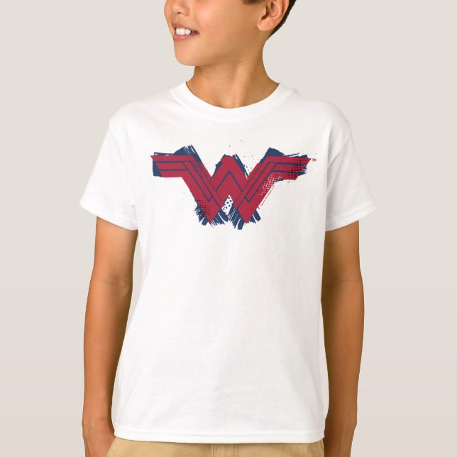 Justice League |  symbol för övergiven kvinna T-shirt (Framsida)