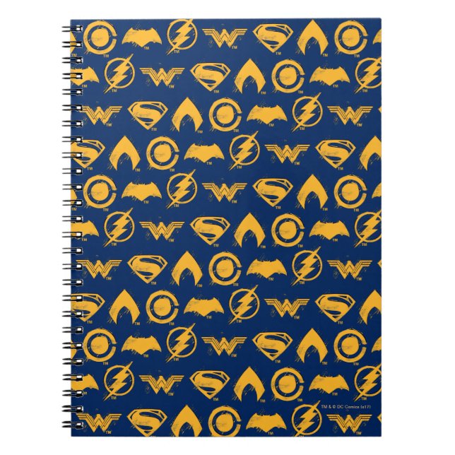 Justice League | Symboler för stiliserat team Anteckningsbok (Framsidan)