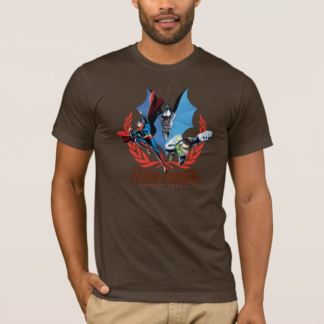 Justice League Team Power T Shirt (Framsida)