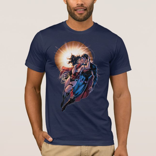 Justice League Tecknad Cover #12 Variant T Shirt (Framsida)