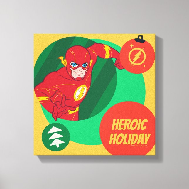 Justice League The Flash Helgdag Bauble Canvastryck (Framsida)
