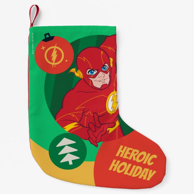 Justice League The Flash Helgdag Bauble Liten Julstrumpa (Framsidan)