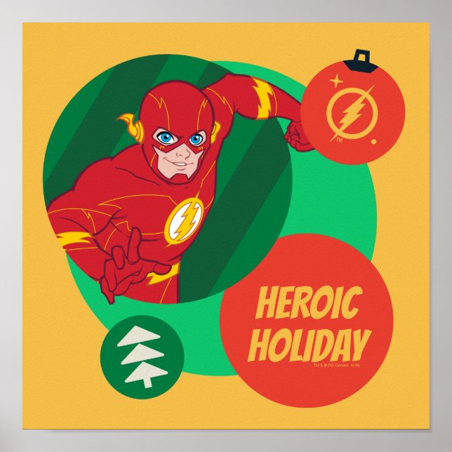 Justice League The Flash Helgdag Bauble Poster (Framsidan)
