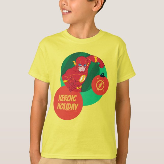 Justice League The Flash Helgdag Bauble T Shirt (Framsida)