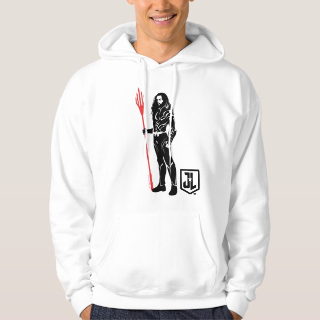 Justice League | Vattenmyntkonst i sjön Noir Hoodie (Framsida)