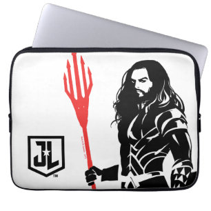Justice League Vattenmyntkonst i sjön Noir Laptop Fodral