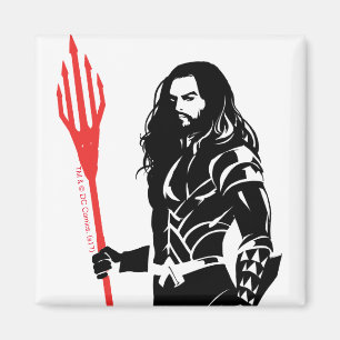 Justice League Vattenmyntkonst i sjön Noir Magnet