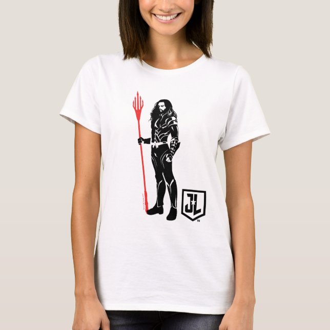 Justice League | Vattenmyntkonst i sjön Noir Tee (Framsida)