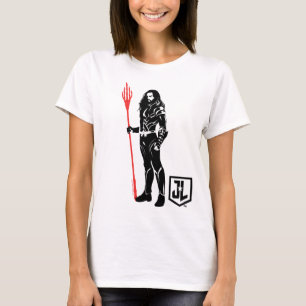 Justice League Vattenmyntkonst i sjön Noir Tee Shirt