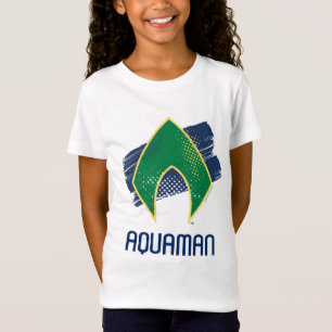 Justice League Vattensymbol för pensel och raste Tee Shirt