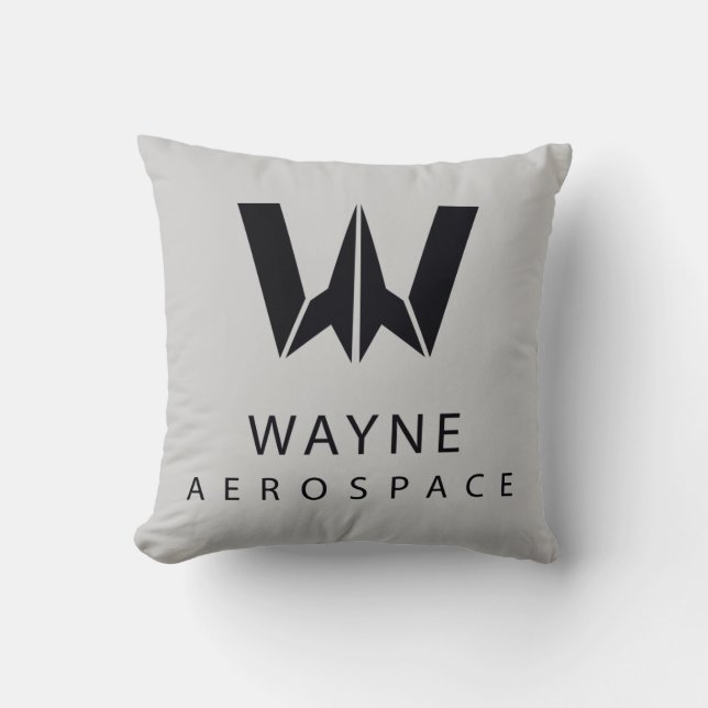 Justice League | Wayne Aerospace Logotyp Kudde (Framsida)