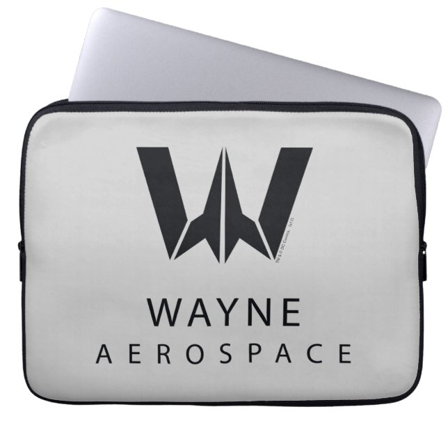 Justice League | Wayne Aerospace Logotyp Laptop Sleeve (Framsidan)