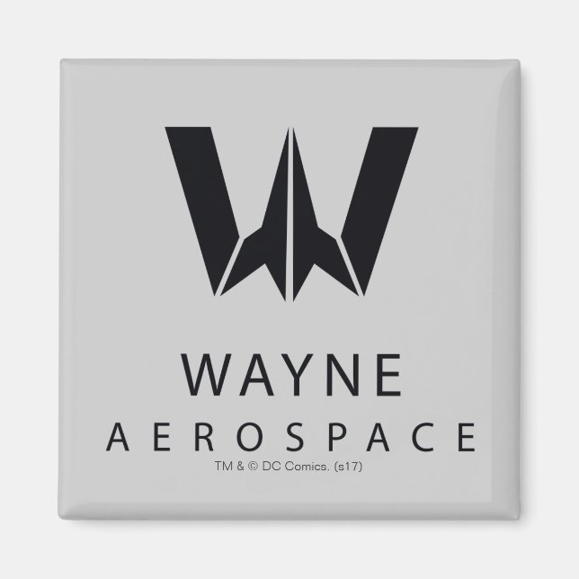 Justice League | Wayne Aerospace Logotyp Magnet (Framsidan)