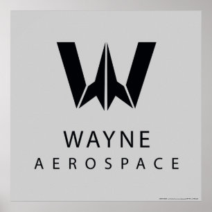 Justice League Wayne Aerospace Logotyp Poster