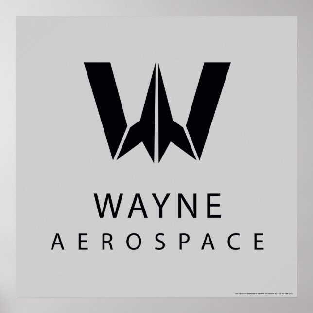 Justice League | Wayne Aerospace Logotyp Poster (Framsidan)