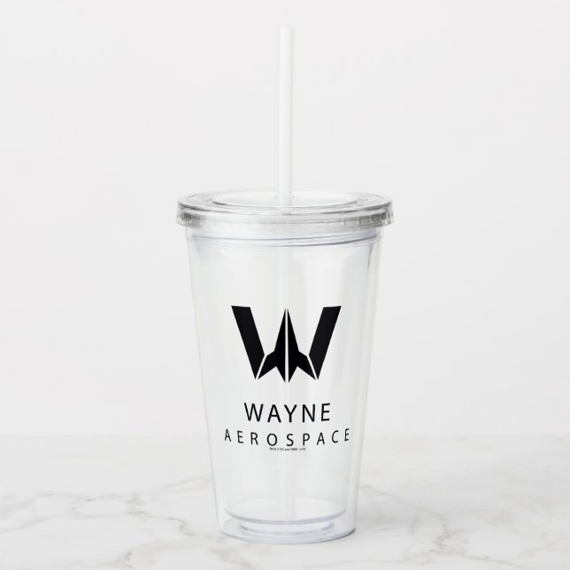 Justice League | Wayne Aerospace Logotyp Take Away Mugg (Framsida)