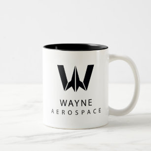 Justice League Wayne Aerospace Logotyp Två-Tonad Mugg
