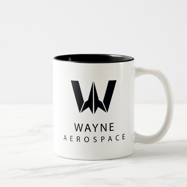 Justice League | Wayne Aerospace Logotyp Två-Tonad Mugg (Höger)