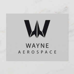 Justice League   Wayne Aerospace Logotyp Vykort