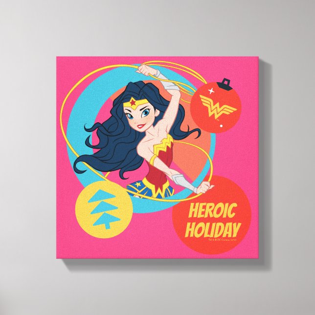 Justice League  Woman Helgdag Bauble Canvastryck (Framsida)