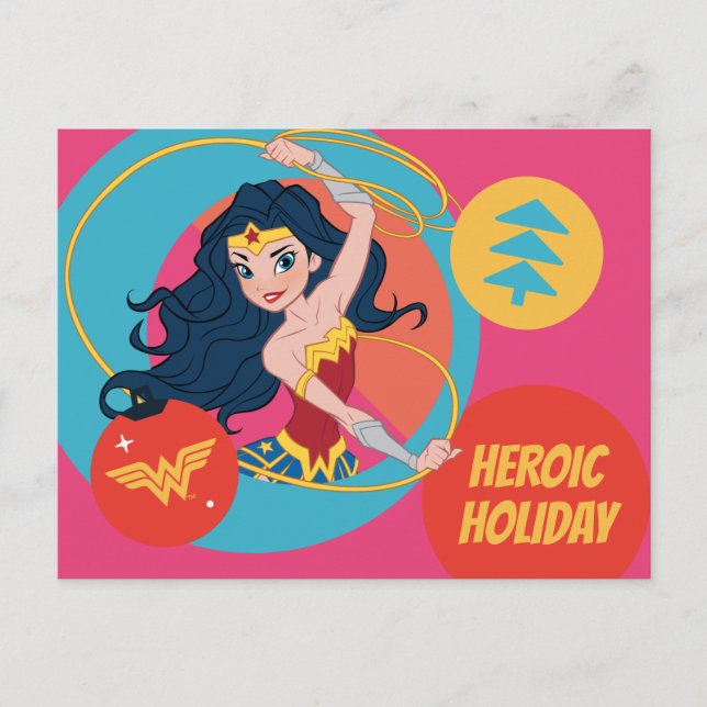 Justice League  Woman Helgdag Bauble Helg Vykort (Framsida)