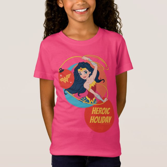 Justice League  Woman Helgdag Bauble T Shirt (Framsida)