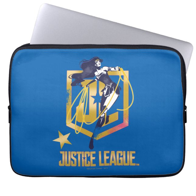 Justice League |  Woman JL Logotyp Pop Art Laptop Fodral (Framsidan)