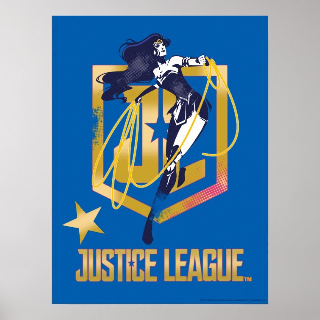 Justice League |  Woman JL Logotyp Pop Art Poster (Framsidan)