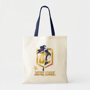 Justice League Woman JL Logotyp Pop Art Tygkasse