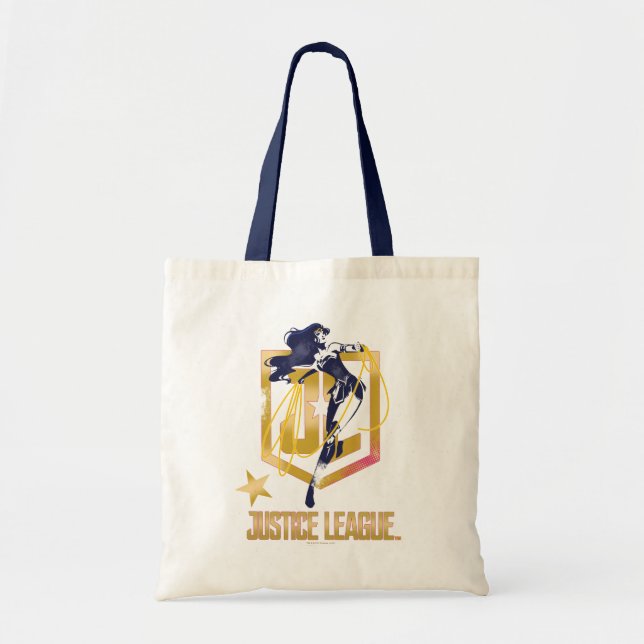 Justice League |  Woman JL Logotyp Pop Art Tygkasse (Framsidan)