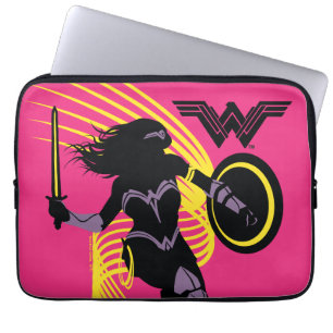 Justice League    Woman Silhouette-ikon Laptop Fodral