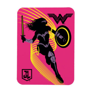 Justice League Woman Silhouette-ikon Magnet