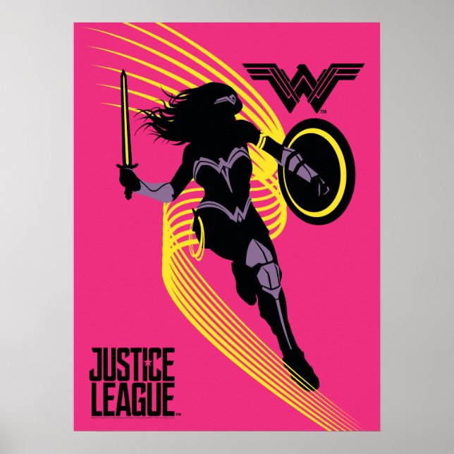 Justice League |  Woman Silhouette-ikon Poster (Framsidan)