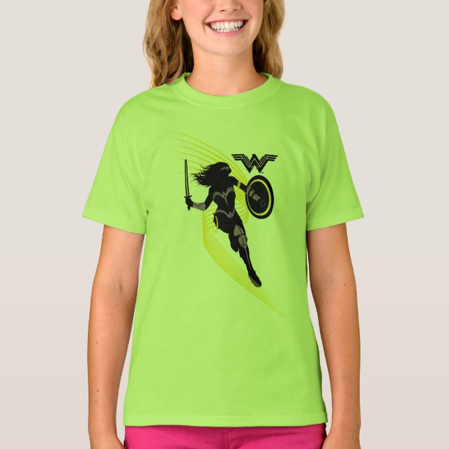 Justice League |  Woman Silhouette-ikon T-shirt (Framsida)