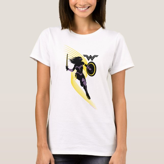 Justice League |  Woman Silhouette-ikon T-shirt (Framsida)