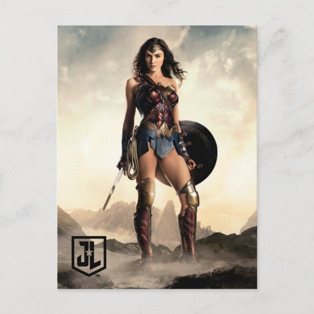 Justice League | Wonder Woman på slagfältet Vykort (Framsida)