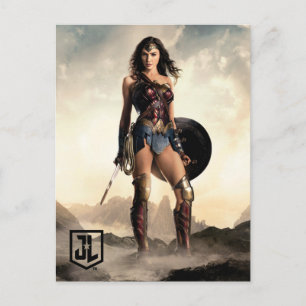 Justice League Wonder Woman på slagfältet Vykort