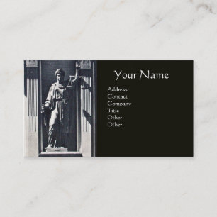 JUSTICE LEGICE,ATTORNEY Grått Black Monogram Visitkort