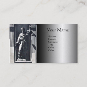 JUSTICE LEGICE,ATTORNEY Metallic Monogram Visitkort