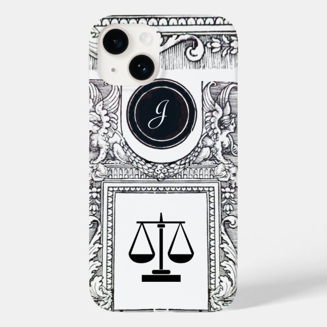 JUSTICE LEGICE,ATTORNEY Monogram Black White (Baksida)